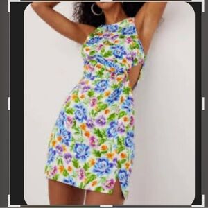 For Love And Lemons Blue Yellow Dress NWT XS